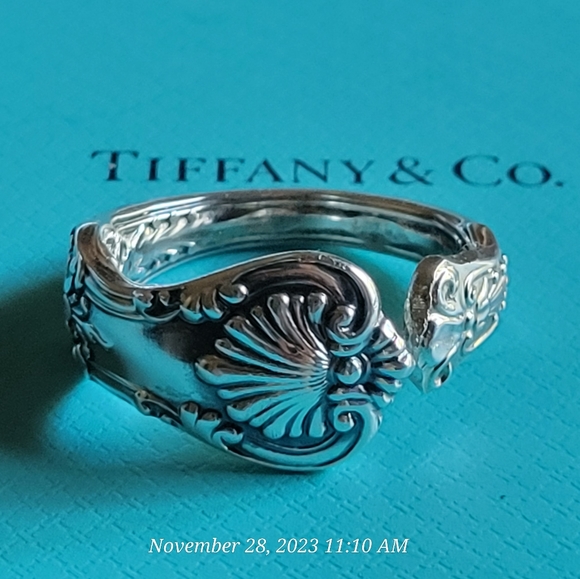 1880 Tiffany & Company English King Pattern Spoon Ring in Sterling Silver #15 - Picture 5 of 15